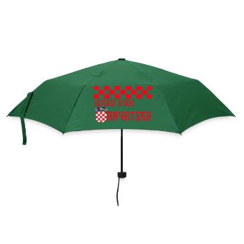 Kroatien hrvatska kroatien hrv hr zagreb geteilte Flagge - Regenschirm (klein) - Flaschengrün - Vorne