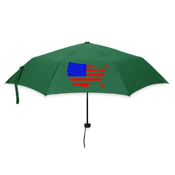 usa amerika - Regenschirm (klein) - Flaschengrün - Vorne