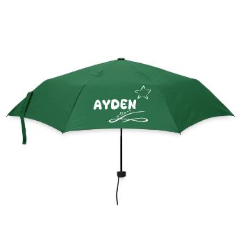 Geschenk für Ayden - Regenschirm (klein) - Flaschengrün - Vorne