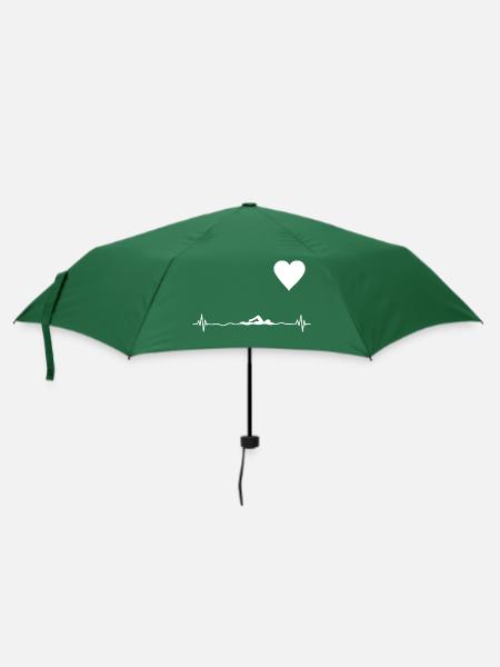 Schwimmen Schwimmerin Geschenk Schwimmer Puls - Regenschirm (klein) - Flaschengrün