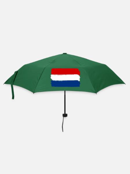 Holland Flagge used look - Regenschirm (klein) - Flaschengrün