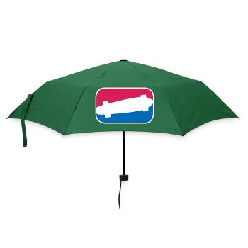 Longboard Skateboard Skate Logo lustiges Geschenk - Regenschirm (klein) - Flaschengrün - Vorne