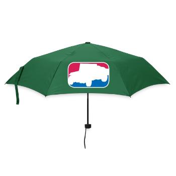 Geländewagen SUV Auto offroad lustiges Geschenk - Regenschirm (klein) - Flaschengrün - Vorne