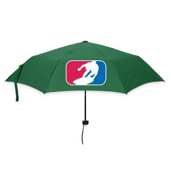 Surfer Wellenreiten Meer Urlaub Strand Geschenk - Regenschirm (klein) - Flaschengrün - Vorne