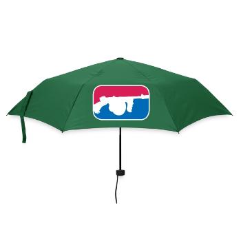 Thompson Maschinenpistole Mafia lustige Geschenk - Regenschirm (klein) - Flaschengrün - Vorne