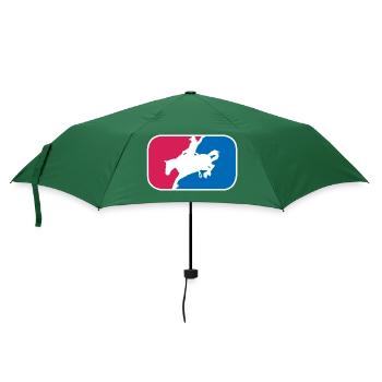 Rodeo Cowboy Reiten Western lustige Geschenk - Regenschirm (klein) - Flaschengrün - Vorne