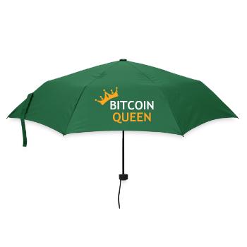 Crypto Bitcoin Trading - Regenschirm (klein) - Flaschengrün - Vorne
