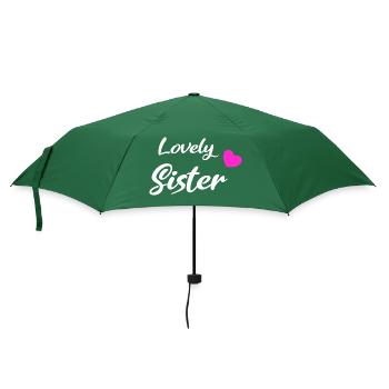 Lovely Sister White - Regenschirm (klein) - Flaschengrün - Vorne