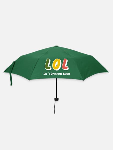 LOL - Let´s Overcome Limits - Regenschirm (klein) - Flaschengrün
