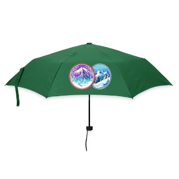 Zweimal im Winter - Regenschirm (klein) - Flaschengrün - Vorne