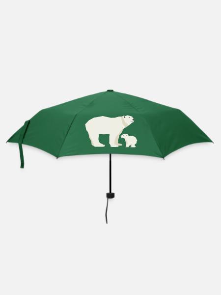 Wildtiere - Regenschirm (klein) - Flaschengrün