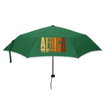 Afrika Geschichte Afro Kamm Haar Kultur Frisur - Regenschirm (klein) - Flaschengrün - Vorne