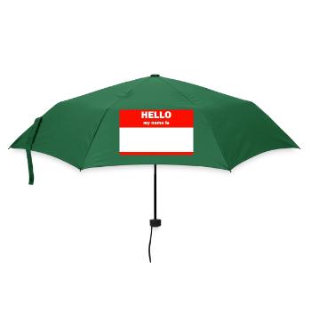 Hello my name is Hallo mein Name ist - Regenschirm (klein) - Flaschengrün - Vorne