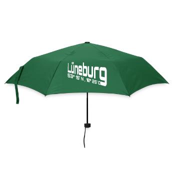 Lüneburg Koordinaten - Regenschirm (klein) - Flaschengrün - Vorne