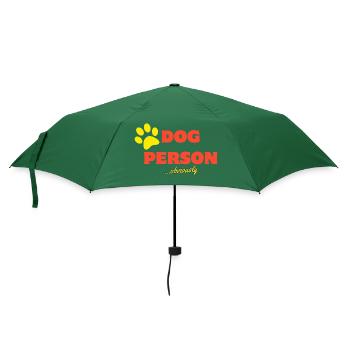 Dog Person - Regenschirm (klein) - Flaschengrün - Vorne