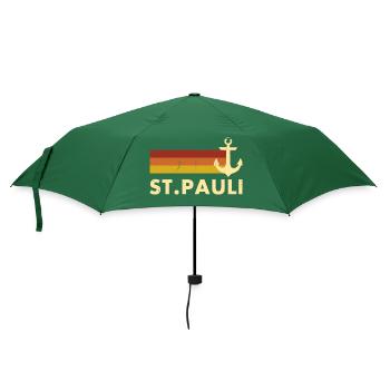 Sankt Pauli Hamburg Norddeutschland Moin - Regenschirm (klein) - Flaschengrün - Vorne