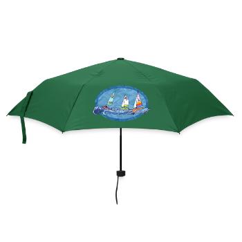Segelboote - Regenschirm (klein) - Flaschengrün - Vorne
