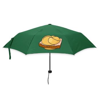 Leberkäse & Leberkas - Regenschirm (klein) - Flaschengrün - Vorne