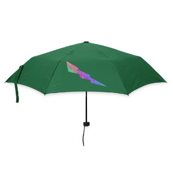 Blitz - Neon - Regenschirm (klein) - Flaschengrün - Vorne