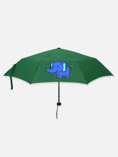 elefant - Regenschirm (klein) - Flaschengrün