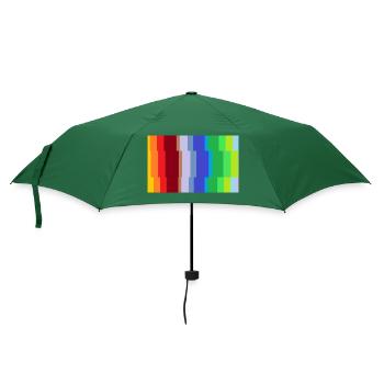 Bunte Struktur - Regenschirm (klein) - Flaschengrün - Vorne