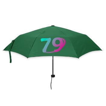 Nummer 79 mehrfarbig - Regenschirm (klein) - Flaschengrün - Vorne