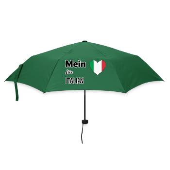 Mein Herz für Italien - Regenschirm (klein) - Flaschengrün - Vorne