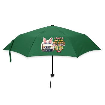 Ostern Osterhase Ostern Ostern Sonntag Osterei Frühling - Regenschirm (klein) - Flaschengrün - Vorne