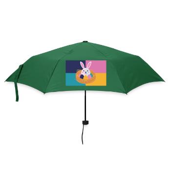 Osterhase No.05 - Regenschirm (klein) - Flaschengrün - Vorne