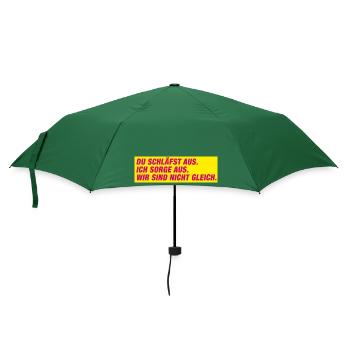 Du schläfst aus? Ich sorge aus. - Regenschirm (klein) - Flaschengrün - Vorne