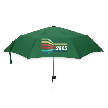 Vintage 2005 05 Geburtstag Retro Jahrgang Geschenk - Regenschirm (klein) - Flaschengrün - Vorne
