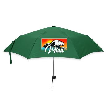 Maui Hawaii Surfen 70er Jahre Strand retro vintage - Regenschirm (klein) - Flaschengrün - Vorne