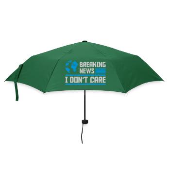 Breaking news don't care - Regenschirm (klein) - Flaschengrün - Vorne