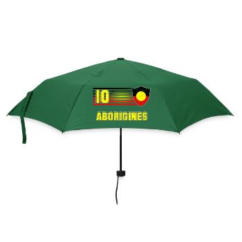 Aborigines Fußball Mannschaft - Regenschirm (klein) - Flaschengrün - Vorne