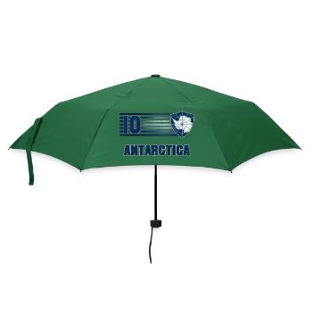 Antarktis Fußball Mannschaft - Regenschirm (klein) - Flaschengrün - Vorne