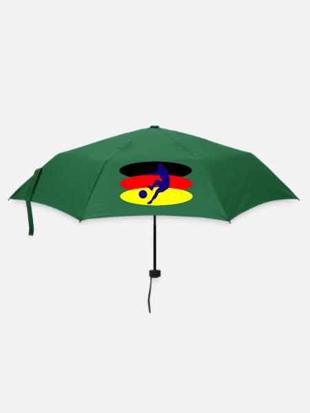 Fußball Soccer - Regenschirm (klein) - Flaschengrün