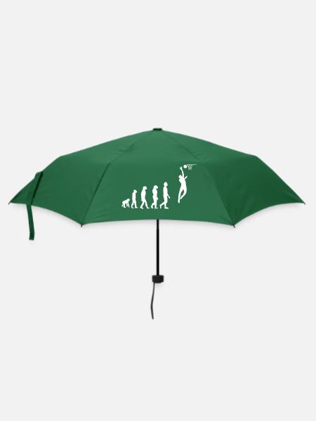Basketball-Evolution - Regenschirm (klein) - Flaschengrün