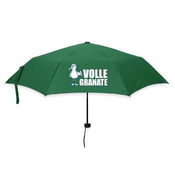 Coole Möwe = volle Granate - Regenschirm (klein) - Flaschengrün - Vorne