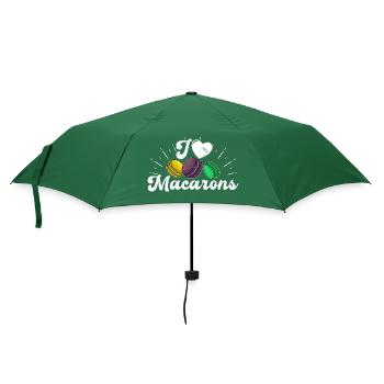 Italien Dessert Makronen Süßigkeiten Spruch - Regenschirm (klein) - Flaschengrün - Vorne