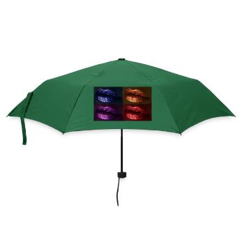 Glitzer Lippen dark - Regenschirm (klein) - Flaschengrün - Vorne