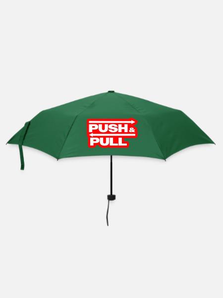 Push and Pull Red - Regenschirm (klein) - Flaschengrün