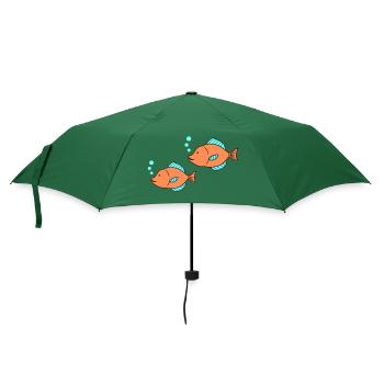 fische comic 2 - Regenschirm (klein) - Flaschengrün - Vorne