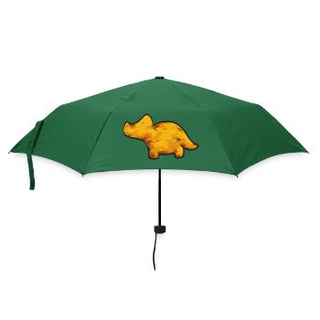 Dino Nuggets Dinosaurier Chicken Nuggets - Regenschirm (klein) - Flaschengrün - Vorne