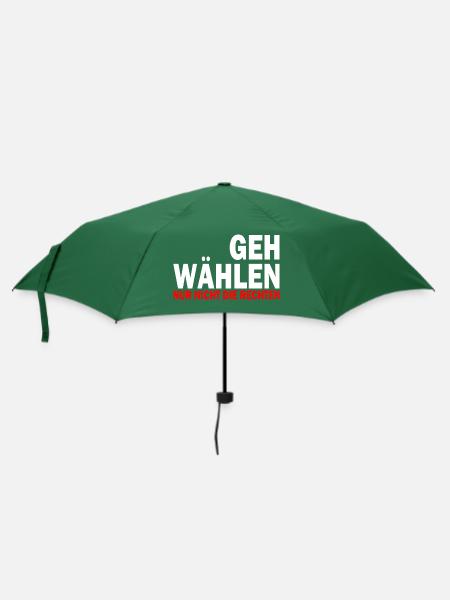 GEH WÄHLEN - Regenschirm (klein) - Flaschengrün