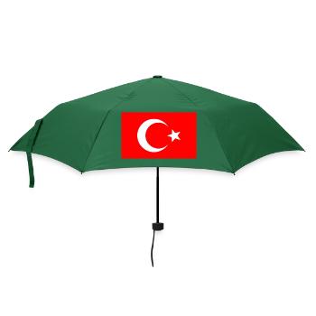 Türkei - Türkische flagge - Regenschirm (klein) - Flaschengrün - Vorne