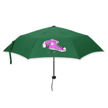 Chucks pink - Regenschirm (klein) - Flaschengrün - Vorne