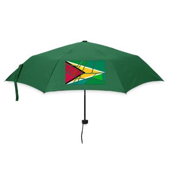 Geschenk für Guyana - Regenschirm (klein) - Flaschengrün - Vorne