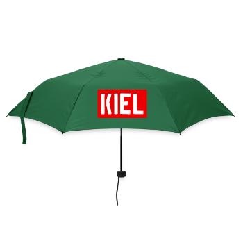 Kiel - Schleswig Holstein - Küste - Nordsee - Regenschirm (klein) - Flaschengrün - Vorne