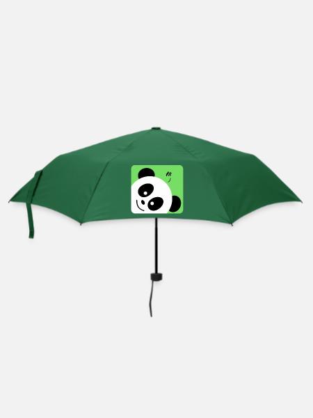 Animal panda - Tierischer Panda - Regenschirm (klein) - Flaschengrün