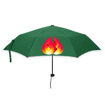 Feuriger Chilli schaft Gewürze Speise gesund - Regenschirm (klein) - Flaschengrün - Vorne